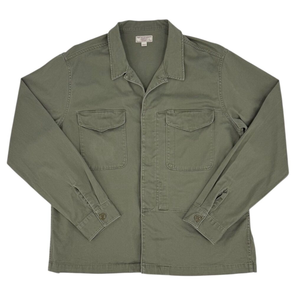 Wallace & Barnes Men's Twill Heritage Military Field Chore Jacket Army Green XL